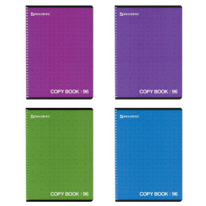 Тетрадь Brauberg Монохром - А4 - 96 листов - На спирали - Клетка