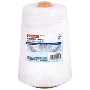 Нить прошивочная лавсановая Brauberg ЛШ 210 - 1000 м - Белая