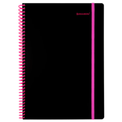 Тетрадь Brauberg - А4 - 80 листов - Пластиковая обложка - Клетка