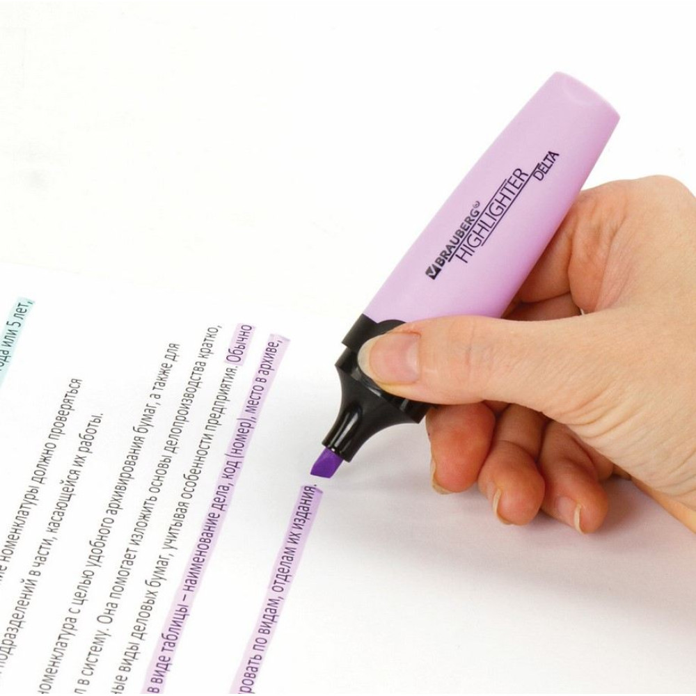 Маркер текстовый Brauberg Delta Pastel - 1-5 мм - Лавандовый Маркер текстовый Brauberg Delta Pastel - 1-5 мм - Лавандовый