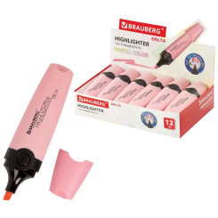 Маркер текстовый Brauberg Delta Pastel - 1-5 мм - Розовый Маркер текстовый Brauberg Delta Pastel - 1-5 мм - Розовый