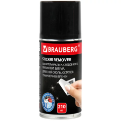 Антискотч-спрей для удаления этикеток, следов клея, липких лент, битума BRAUBERG SUPER - 210 мл