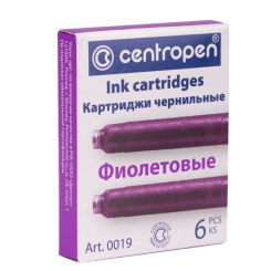 Чернильные капсулы Centropen - Фиолетовые - 6 штук