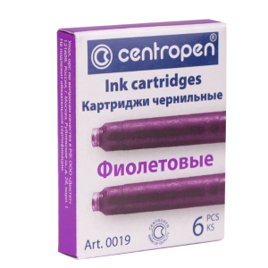 Чернильные капсулы Centropen - Фиолетовые - 6 штук