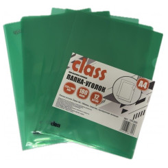 Папка-уголок Class - А4 - 180 мкм - Зелёная