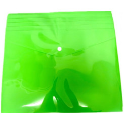 Папка-конверт Class на кнопке - 180 мкм - А4 - Зелёная