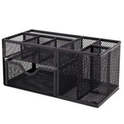 Подставка канцелярская DV - 8 отделений - Чёрная