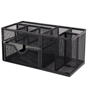 Подставка канцелярская DV - 8 отделений - Чёрная