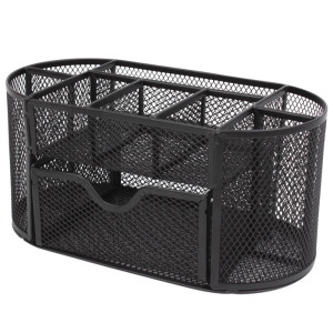 Подставка канцелярская DV - 9 отделений - Чёрная