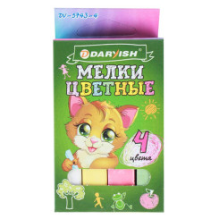 Мелки цветные Darvish - 4 шт - Квадратные Мелки цветные Darvish - 4 шт - Квадратные