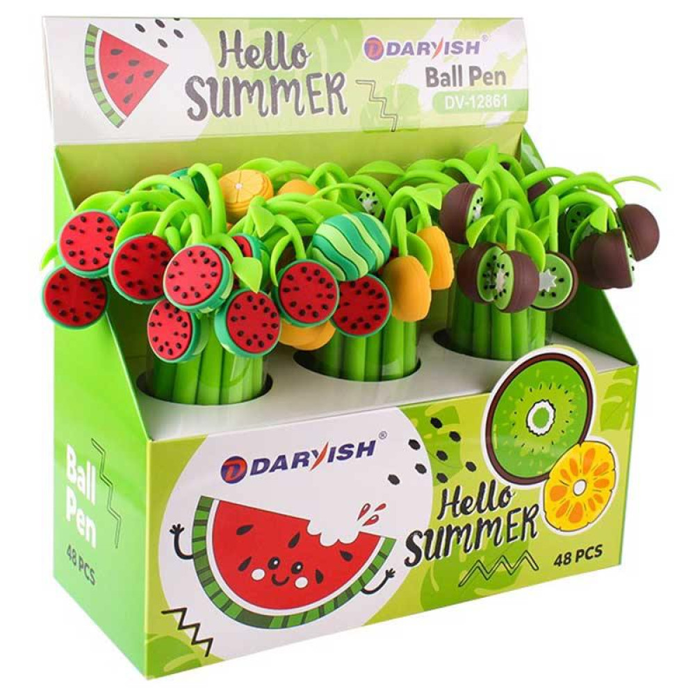 Ручка шариковая Darvish Фрукты - 0,7 мм - Синяя Ручка шариковая Darvish Фрукты - 0,7 мм - Синяя