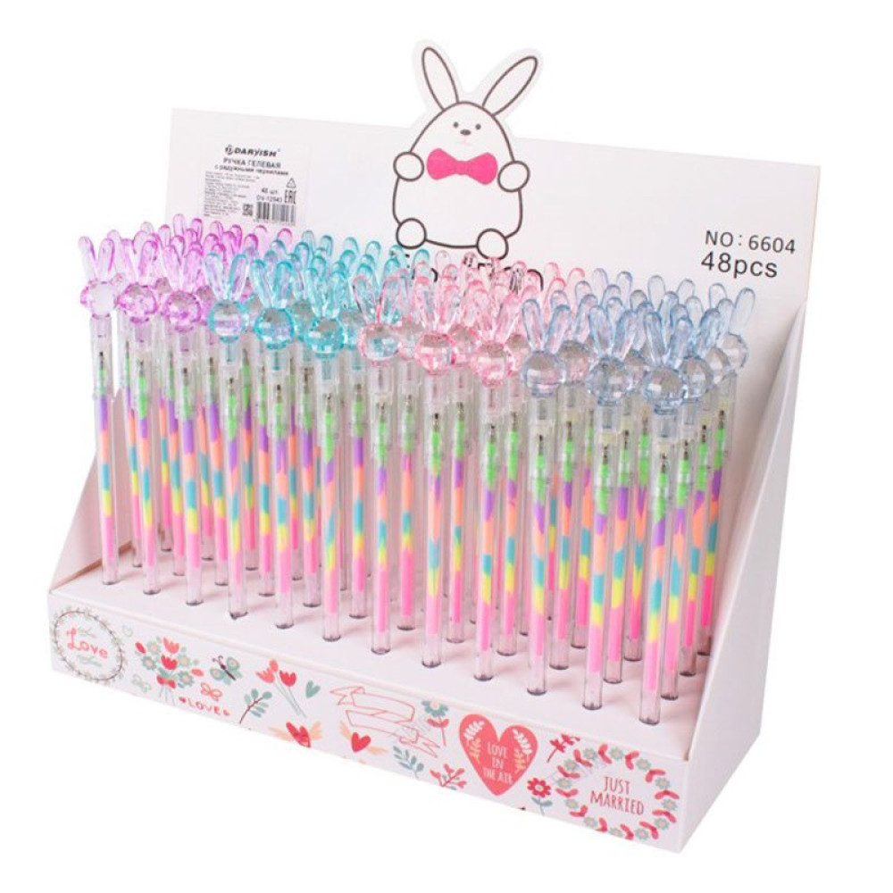 Ручка гелевая Darvish Зайка - 1 мм - Радужные чернила Ручка гелевая Darvish Зайка - 1 мм - Радужные чернила