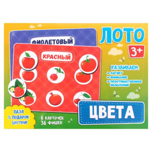 Игра настольная лото Darvish Цвета - 36 фишек