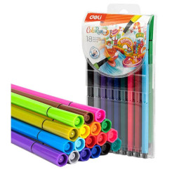 Фломастеры Deli ColoRun - 18 цветов
