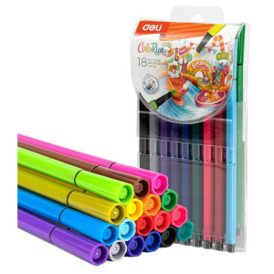 Фломастеры Deli ColoRun - 18 цветов