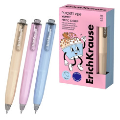 Ручка шариковая автоматическая ErichKrause Poсket Pen Matic&Grip Yummy - 0,5 мм - Синяя Ручка шариковая автоматическая ErichKrause Poсket Pen Matic&Grip Yummy - 0,5 мм - Синяя