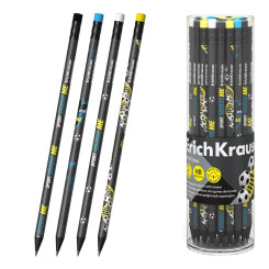 Карандаш ErichKrause Sport DNA - Чернографитный - HB - С ластиком - Заточен