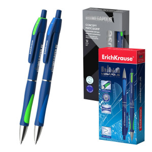 Авторучка шариковая ErichKrause Мегаполис - 0,7 мм - Синяя