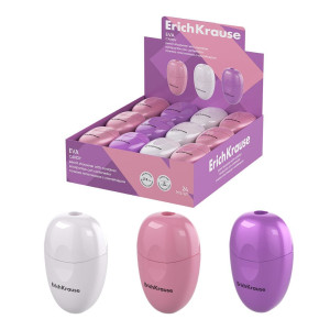 Точилка пластиковая с контейнером ErichKrause Candy - Ассорти