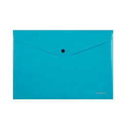 Папка-конверт ErichKrause Matt Vivid на кнопке - 160 мкм - А4 - Бирюзовая
