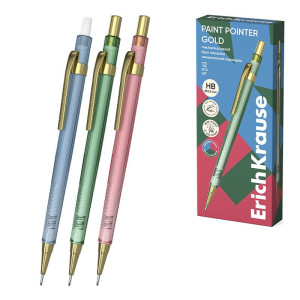 Автокарандаш ErichKrause Paint Pointer Gold - 0,5 мм - С ластиком