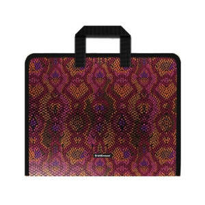 Папка с ручкой ErichKrause Crimson Python - 1 отделение - А4 - На молнии