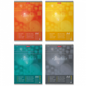 Блокнот ErichKrause Spiralblock - А4 - На спирали - 80 листов - Ассорти