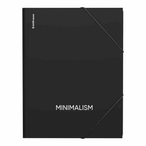 Папка на резинке ErichKrause Classic Phrases - А4 - 400 мкм - Чёрная