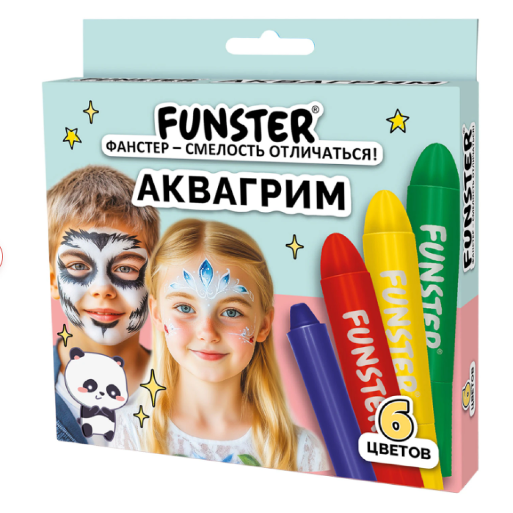 Аквагрим для лица и тела Funster - 6 цветов Аквагрим для лица и тела Funster - 6 цветов