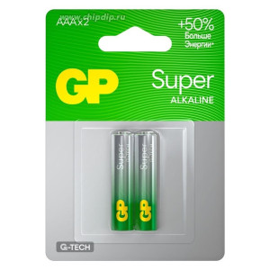 Батарейка алкалиновая GP Super - ААА - 1,5V - 2 штуки
