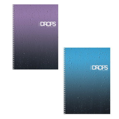 Тетрадь Hatber Drops - А4 - 80 листов - На спирали - Клетка