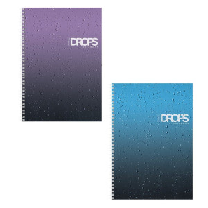 Тетрадь Hatber Drops - А4 - 80 листов - На спирали - Клетка