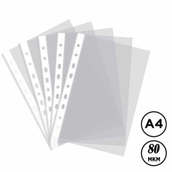 Файлы с перфорацией Hua Jie - А4 - 80 мкм - Глянцевые - 100 шт