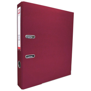 Папка-регистратор Hua Jie - А4 - 75 мм - Бордовый