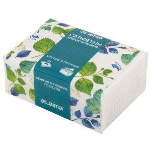 Салфетки бумажные Laima Premium - 200 штук - Белые