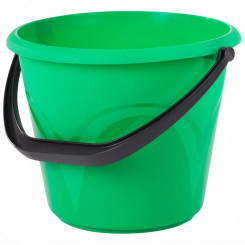 Ведро пластиковое Laima с мерной шкалой - Без крышки - 6 л - Зелёное