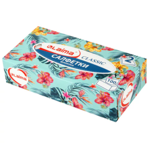 Салфетки косметические Laima Everyday - 100 штук - Белые