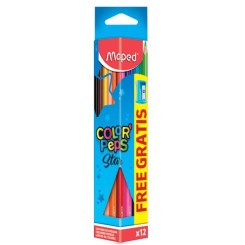 Набор цветных карандашей Maped Color Peps Star - 12 цветов - Трехгранные