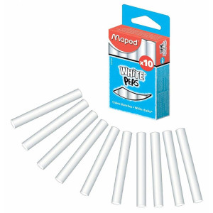 Мел школьный Maped White Peps - Круглый - Белый - 10 шт