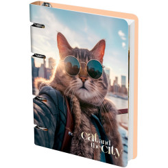 Тетрадь на кольцах Meshu Cat and the city - А5 - 100 листов