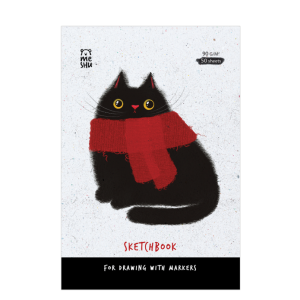 Скетчбук Meshu Cat - А5 - 90 г/м2 - 50 листов