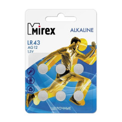 Батарейка алкалиновая Mirex AG12 - 1.5V - LR43 - 1 шт Батарейка алкалиновая Mirex AG12 - 1.5V - LR43 - 1 шт
