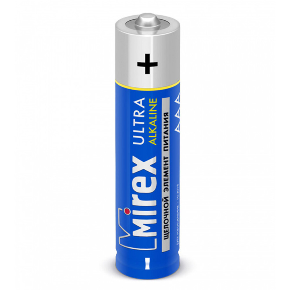 Батарейка алкалиновая Mirex - ААА - 1,5 V - LR03 - 1 шт Батарейка алкалиновая Mirex - ААА - 1,5 V - LR03 - 1 шт