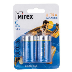 Батарейка алкалиновая Mirex LR14 - 1,5 V - 2 шт