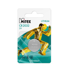 Батарейка литиевая Mirex - CR2032 - 3V - 1 штука