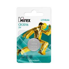 Батарейка литиевая Mirex - CR2016 - 3V - 1 штука