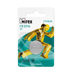Батарейка литиевая Mirex - CR2016 - 3V - 1 штука