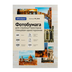 Фотобумага OfficeSpace - А4 - Глянцевая - Односторонняя - 200 г/м2 - 100л