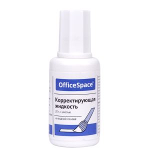 Корректор жидкий OfficeSpace - 20 мл - Водная основа - С кисточкой