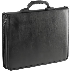 Папка деловая на молнии OfficeSpace Dublin - Кожзам - Черная